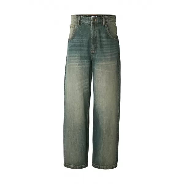  Moške hlače URBAN CLASSICS TB8055 SREDNJE MODRA UMAZANO OPRANA 