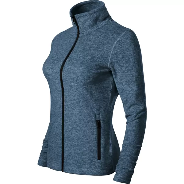  Ženski pulover iz mikro flisa MALFINI FACTOR 853 TEMNI DENIM POUDARKI 