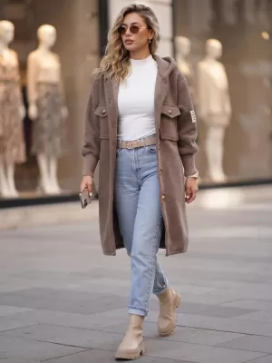 Ženski plašč DSTREET NY0799 FANGO
