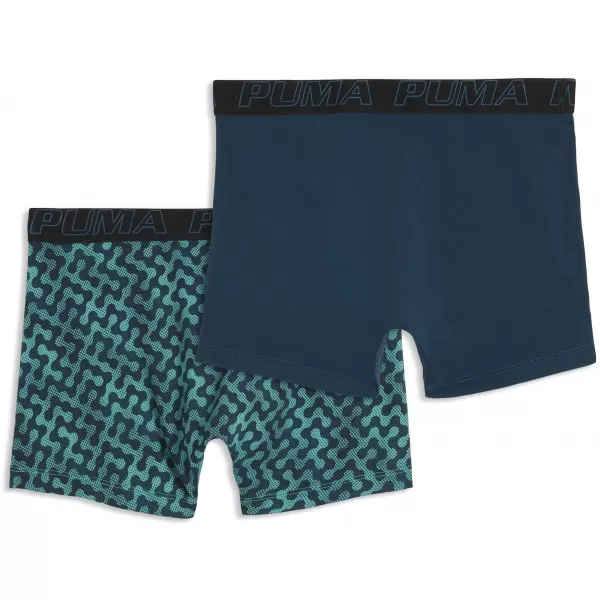  Moške boksarice PUMA MEN GRAPHICAL PRINT BOXERS 2P 94780403 ZELENA KOMBINACIJA 