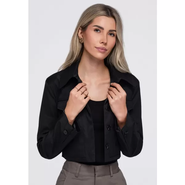  Ženska jakna OMBRE OW-BL-E0007 ČRNA 