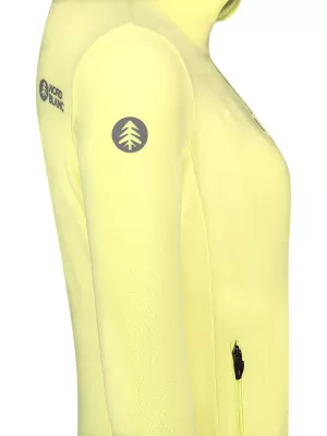 Lahek ženski pulover iz flisa NORDBLANC MAPLE NBSFL8374 SVETLO RUMENA