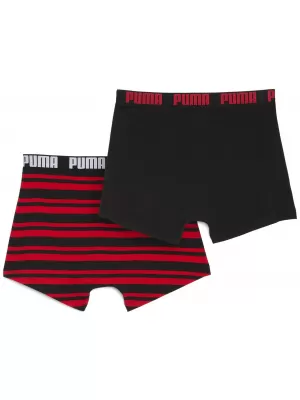 Moške boksarice PUMA MEN EVERYDAY HERITAGE STRIPE BOXER 93832605 RDEČA/ČRNA
