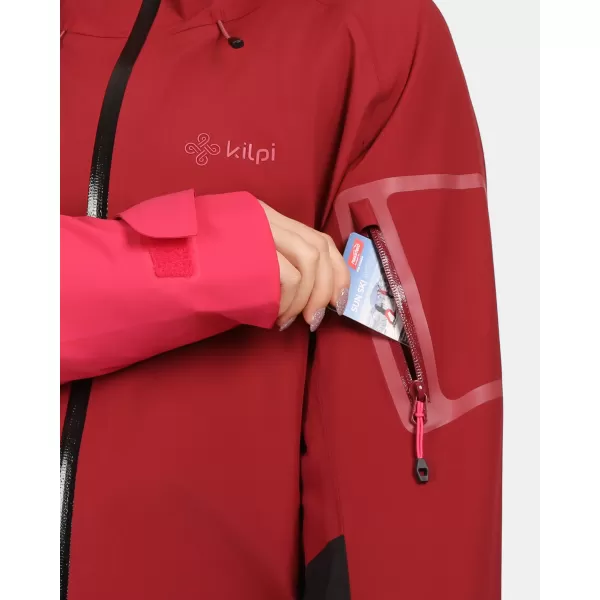  Ženska hardshell jakna KILPI MAMBA-W 1L0101KI TEMNO RDEČA 