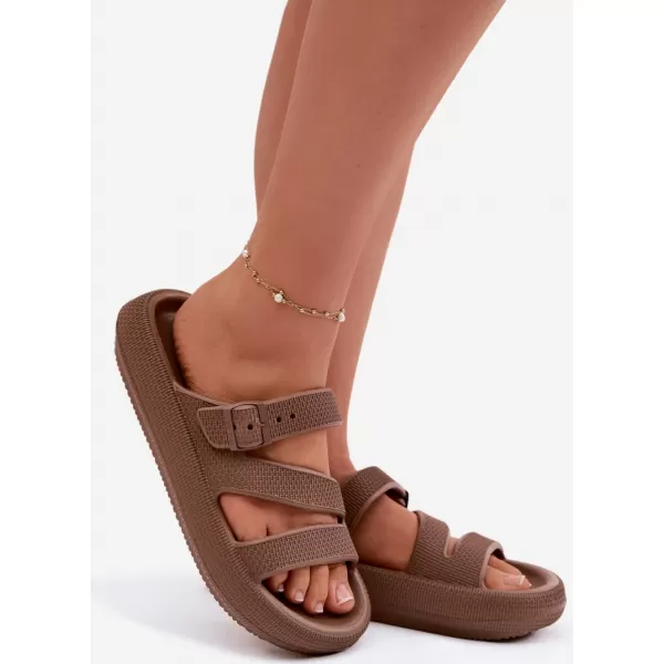  Ženski copati BIG STAR SHOES 42155-19 RJAVA/BEŽ 