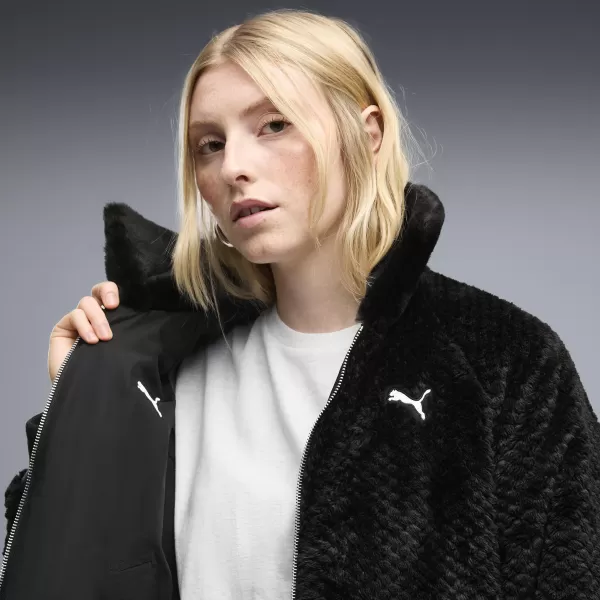  Ženska jakna PUMA REVERSIBLE BLOUSON HIGH LOFT LINING JACK 69456601 ČRNA PUMA 