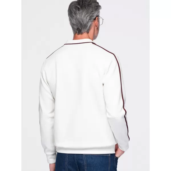  Moški pulover OMBRE OM-SSNZ-0268 UMAZANO BELA 
