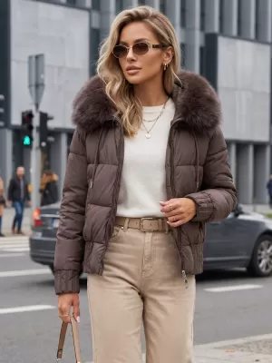 Ženska jakna DSTREET TY5831 RJAVA