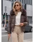 Ženska jakna DSTREET TY5831 RJAVA