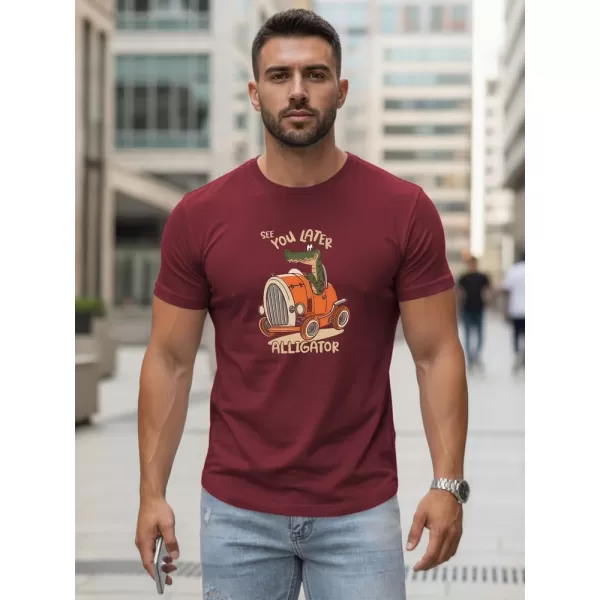  Moška majica s kratkimi rokavi DSTREET NX5083R-BU BORDO 