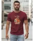 Moška majica s kratkimi rokavi DSTREET NX5083R-BU BORDO