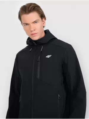Moška softshell jakna 4F RAW25TSOFM506 GLOBOKO ČRNA