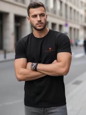Moška majica s kratkimi rokavi DSTREET NX0156R-BK ČRNA