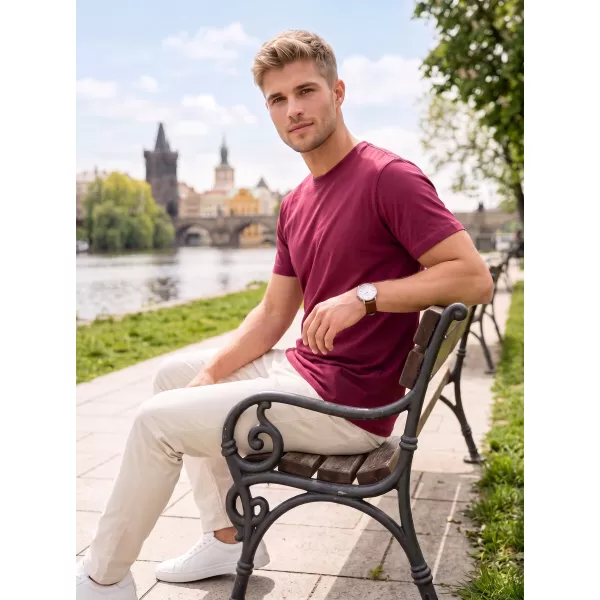  Moška majica s kratkimi rokavi ALTISPORT NP/ALMST20001 BORDO 