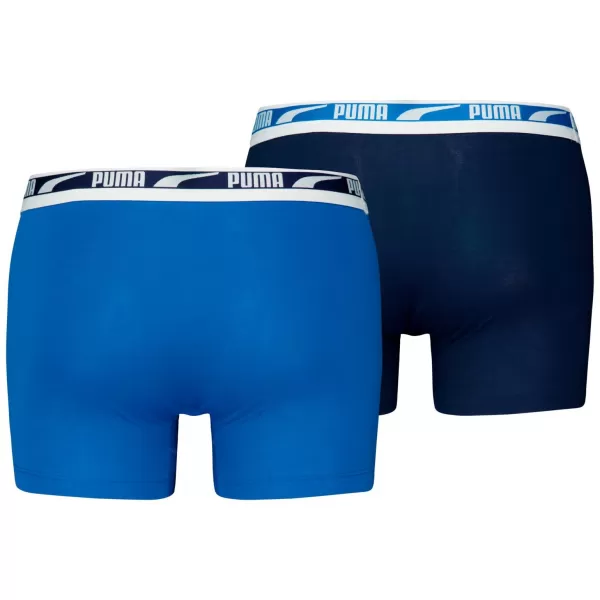  Moške boksarice PUMA MEN EVERYDAY MULTI LOGO BOXER 2P 93832504 MODRA KOMBINACIJA 