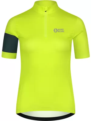 Ženski kolesarski dres NORDBLANC ENTHUSIAST NBSLF8084 ZELENA