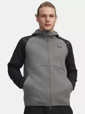 Moški pulover UNDER ARMOUR UNSTOPPABLE FLC FZ HD EU 1389352-709 ZELENA
