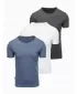 Moška majica s kratkimi rokavi OMBRE OM-TSBS-0268 BEL/GRAFIT/MODER DENIM
