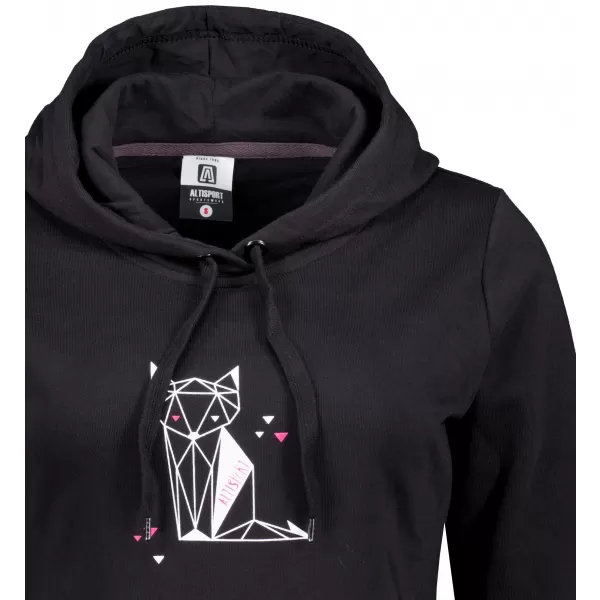  Ženski podaljšan pulover ALTISPORT ALW091419 ČRNO ROZA 