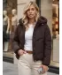 Ženska jakna DSTREET TY6080 RJAVA