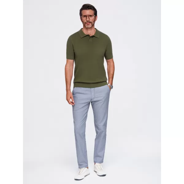  Moška polo majica OMBRE OM-POSS-0178 OLIVNO 