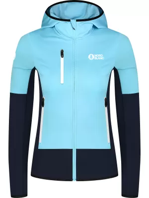 Ženski powerfleece pulover NORDBLANC RAVINE NBSFL8336 SVETLO MODRA