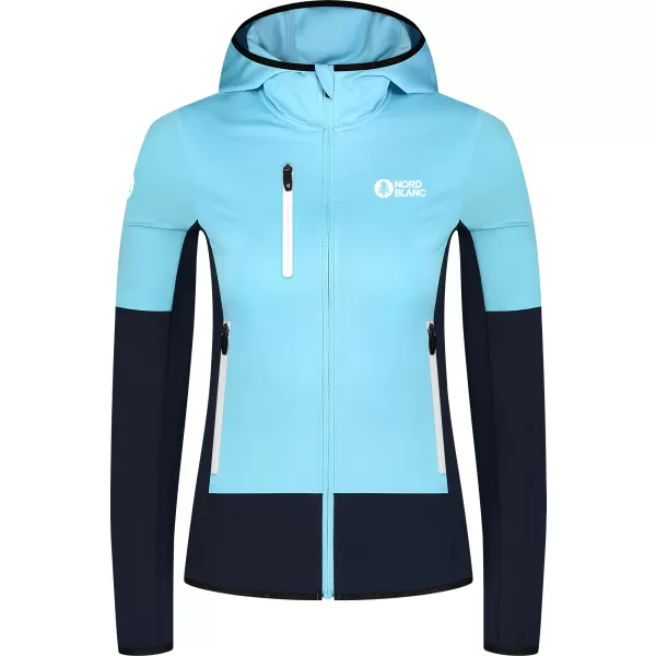  Ženski powerfleece pulover NORDBLANC RAVINE NBSFL8336 SVETLO MODRA 