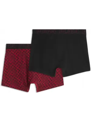 Moške boksarice PUMA MEN GRAPHICAL PRINT BOXERS 2P 94780402 RDEČA KOMBINACIJA