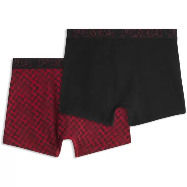  Moške boksarice PUMA MEN GRAPHICAL PRINT BOXERS 2P 94780402 RDEČA KOMBINACIJA 