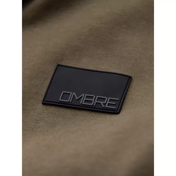  Moški pulover OMBRE OM-SSZP-0256 OLIVNO 