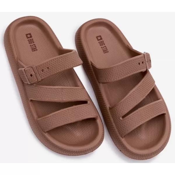 Ženski copati BIG STAR SHOES 42155-19 RJAVA/BEŽ 