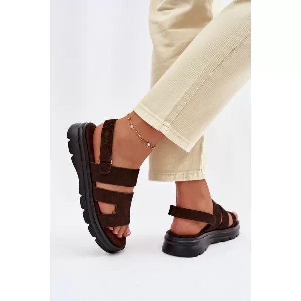  Ženske sandale BIG STAR SHOES TT274483 RJAVA/BEŽ 