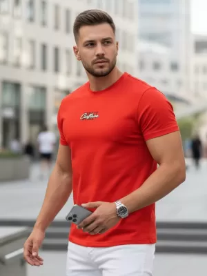 Moška majica s kratkimi rokavi DSTREET RX5423 ORANŽNA