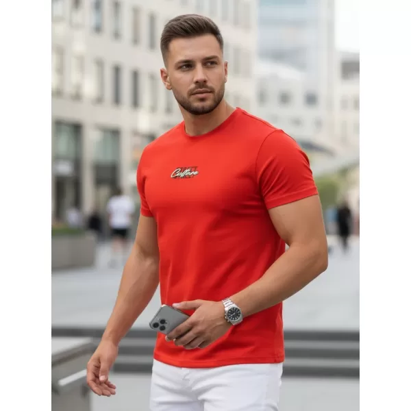  Moška majica s kratkimi rokavi DSTREET RX5423 ORANŽNA 