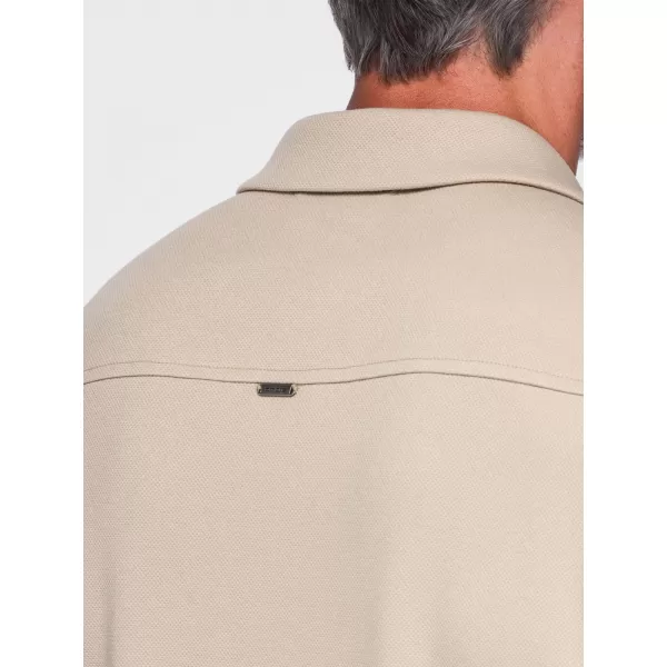 Moška srajca OMBRE OM-SHCS-0220 BEŽ 