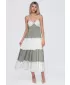 Obleka OMBRE OW-DLR-E0007 ZELENA