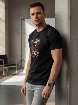 Moška majica s kratkimi rokavi DSTREET NX059R ČRNA