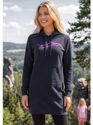 Ženski podaljšan pulover ALTISPORT ALW001419 MORNARSKO MODRA