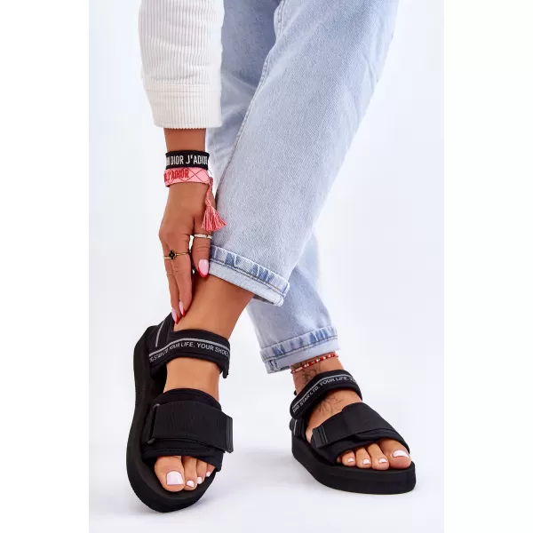  Ženske sandale BIG STAR SHOES LL274784 ČRNA 