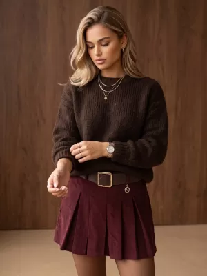 Ženski pulover DSTREET MY2587 RJAVA
