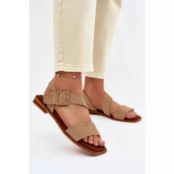  Ženske sandale BIG STAR SHOES TT274491 BEŽ 