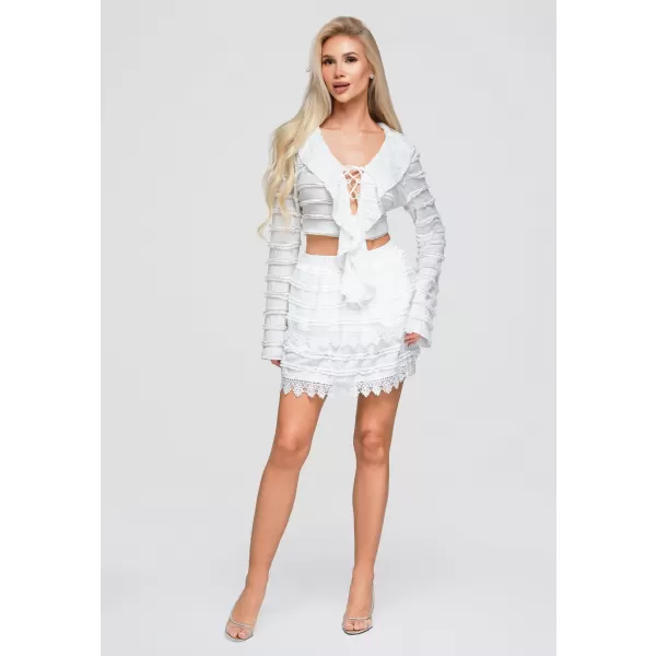  Ženska bluza OMBRE OW-TS-E0067 BELA 
