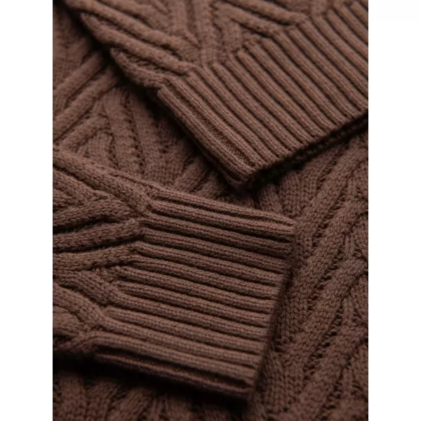  Moški pulover OMBRE OM-SWSW-0190 RJAVA 