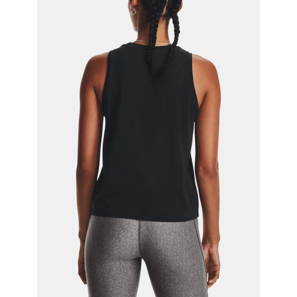  Ženski brezrokavnik UNDER ARMOUR UA ESSENTIAL CTTN STRCH TANK 1376959-001 ČRNA 