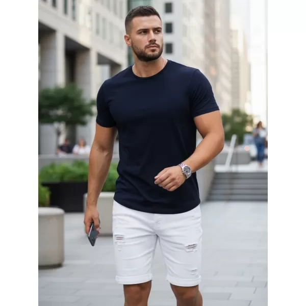  Moška majica s kratkimi rokavi DSTREET RX5673 TEMNO MODRA 