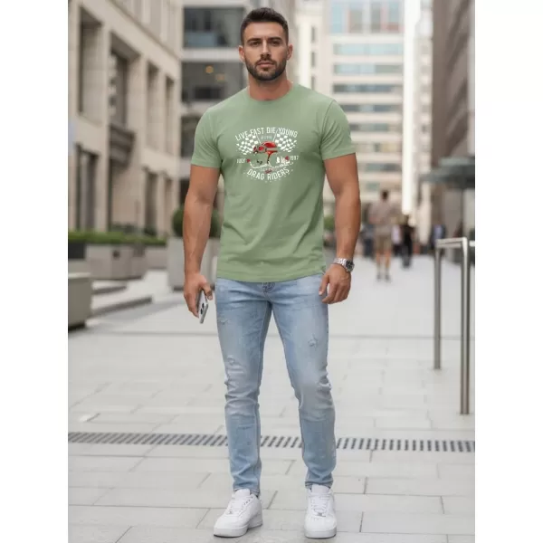  Moška majica s kratkimi rokavi DSTREET NX5087R-MO SVETLO ZELENA 