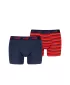 Moške boksarice PUMA ELEMENTS MEN STRIPED BOXERS 2P 93884205 RDEČA/MORNARSKO MODRA