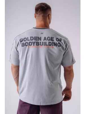Moške majice s kratkimi rokavi NEBBIA OLYMPIA MUSCLE COVER 942 SVETLO SIVA