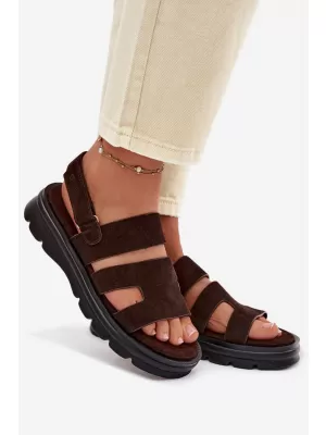 Ženske sandale BIG STAR SHOES TT274483 RJAVA/BEŽ