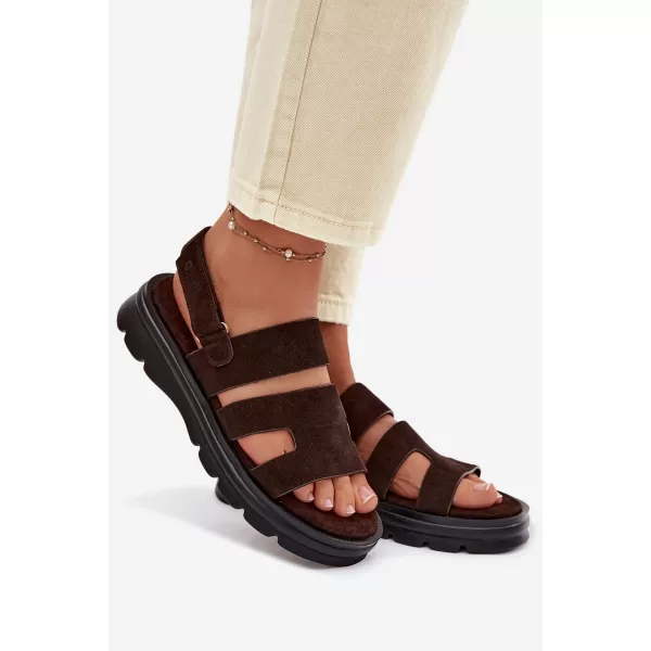  Ženske sandale BIG STAR SHOES TT274483 RJAVA/BEŽ 